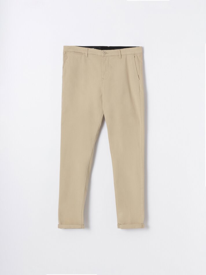 Calça chino skinny - Bege