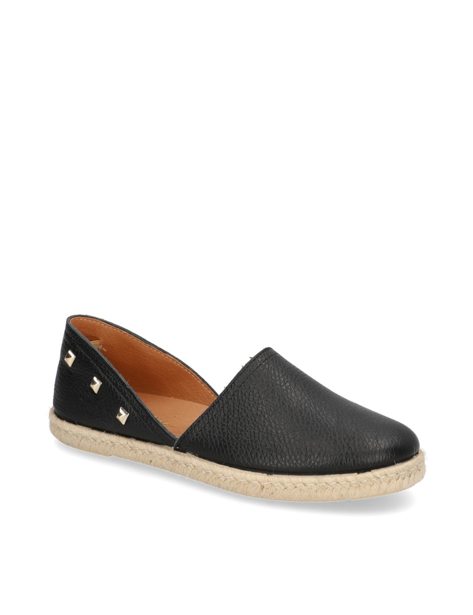 Glattleder Espadrille