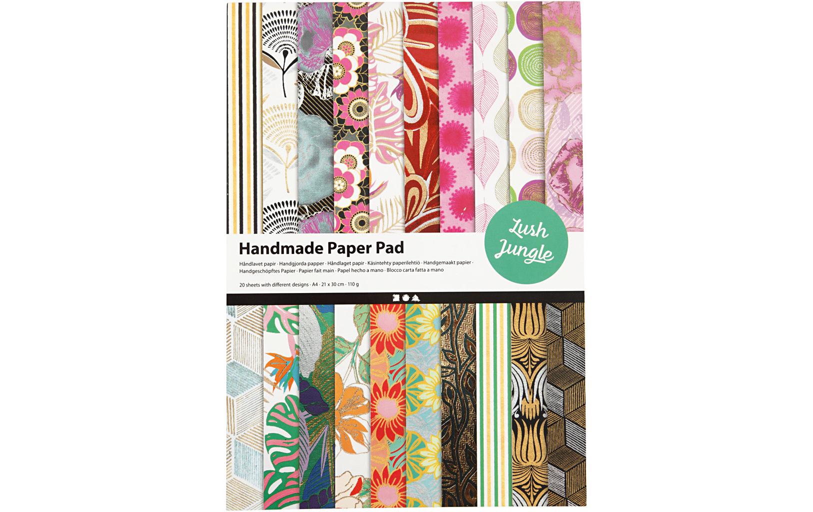 Büttenpapier A4 20 Blatt, MehrfarbigBastelpapier 110 g