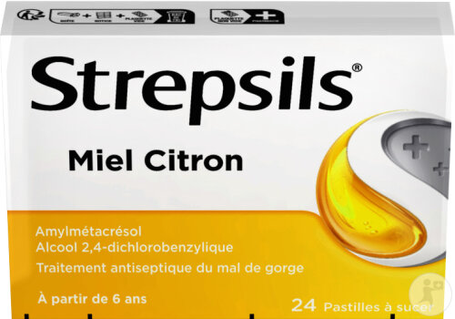 Strepsils Miel Citron Maux De Gorge 24 Pastilles À Sucer