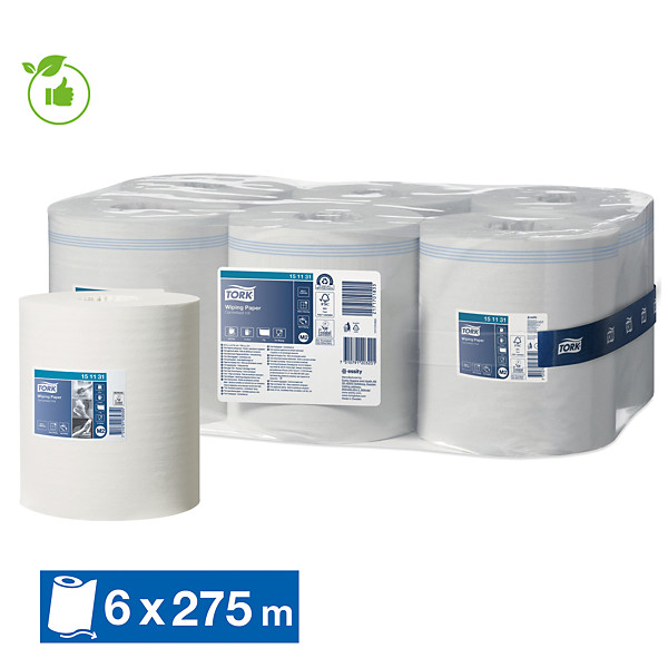 Essuie-mains à dévidage central Tork M2, lot de 6 bobines