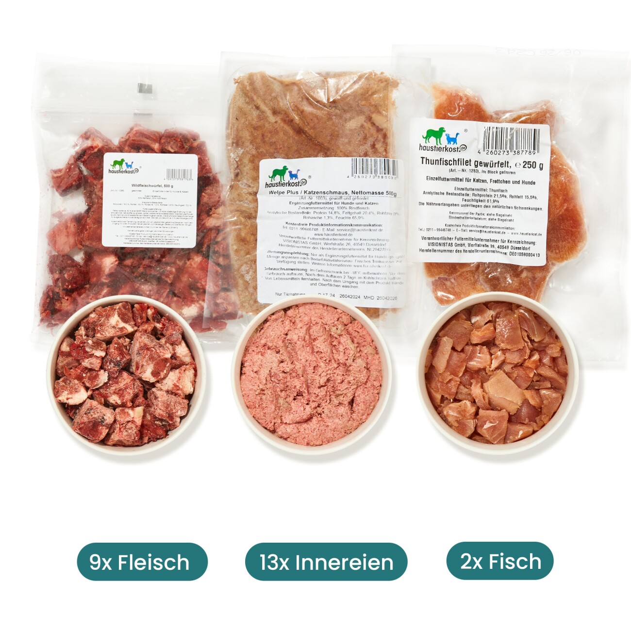 haustierkost.de Katze Übergewicht Frostfutter Menü 9 kg