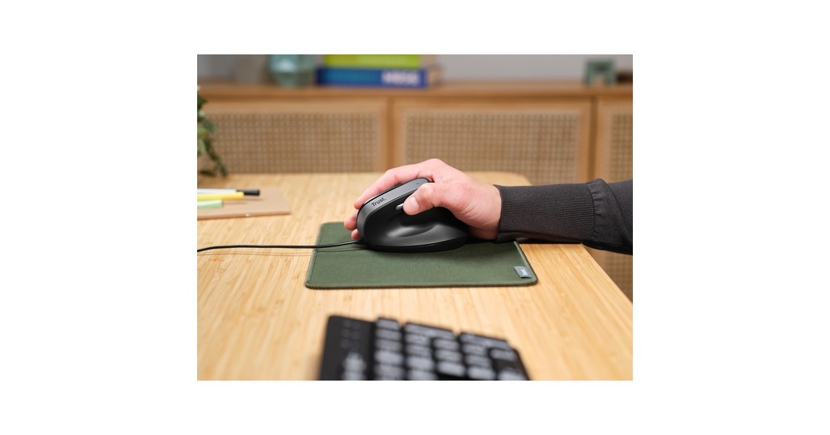 TrustBayo II Ergonomische muis  (Zwart, 800 dpi - 2.400 dpi)