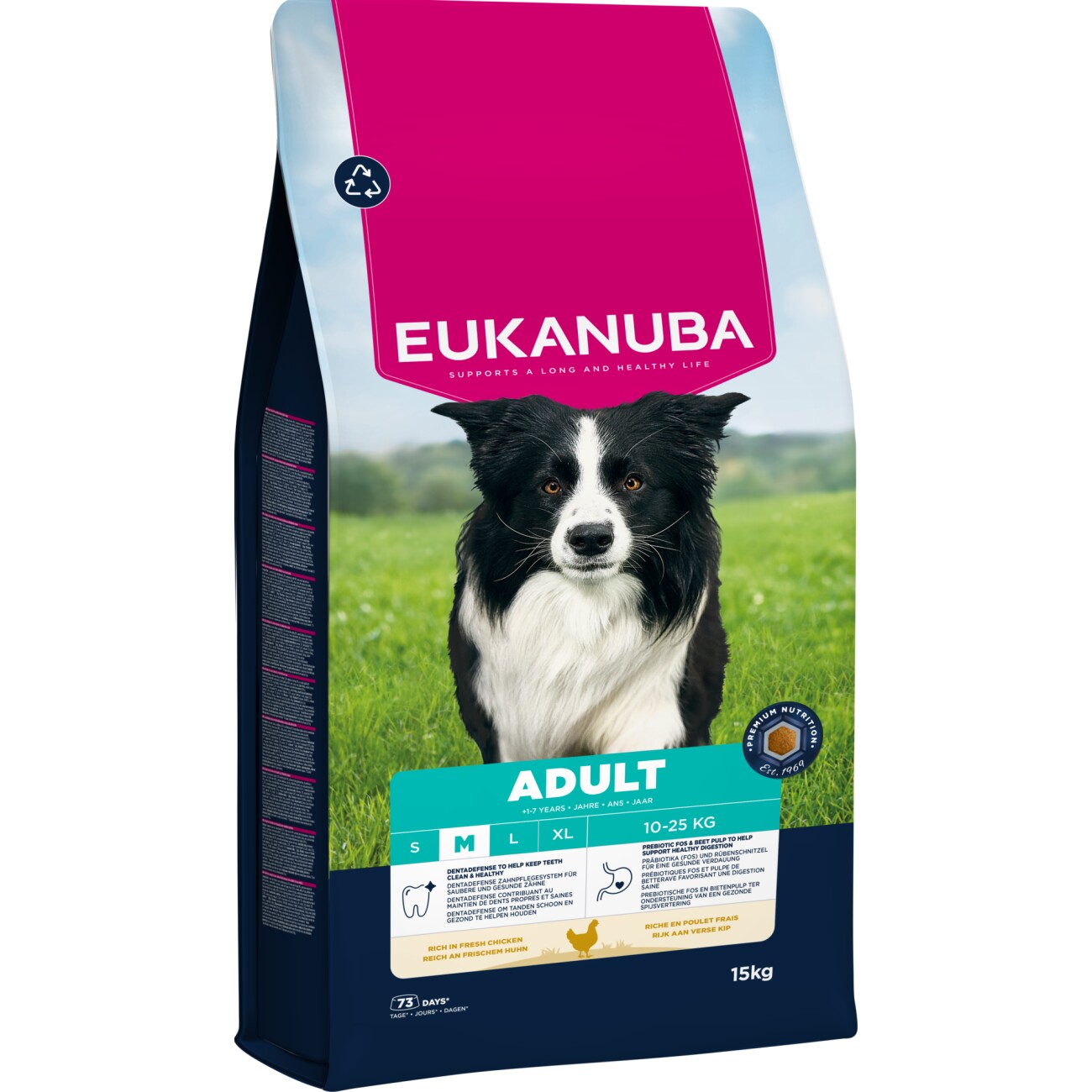EUKANUBA Trockenfutter Hund, Adult, mittelgroß, Huhn 15 kg