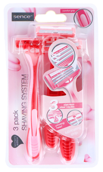 body Scheermesjes Triple Blades Sensitive 3st