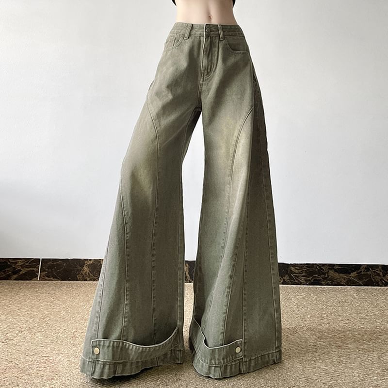 Honet - Low Rise Washed Loose-Fit Wijde Jeans