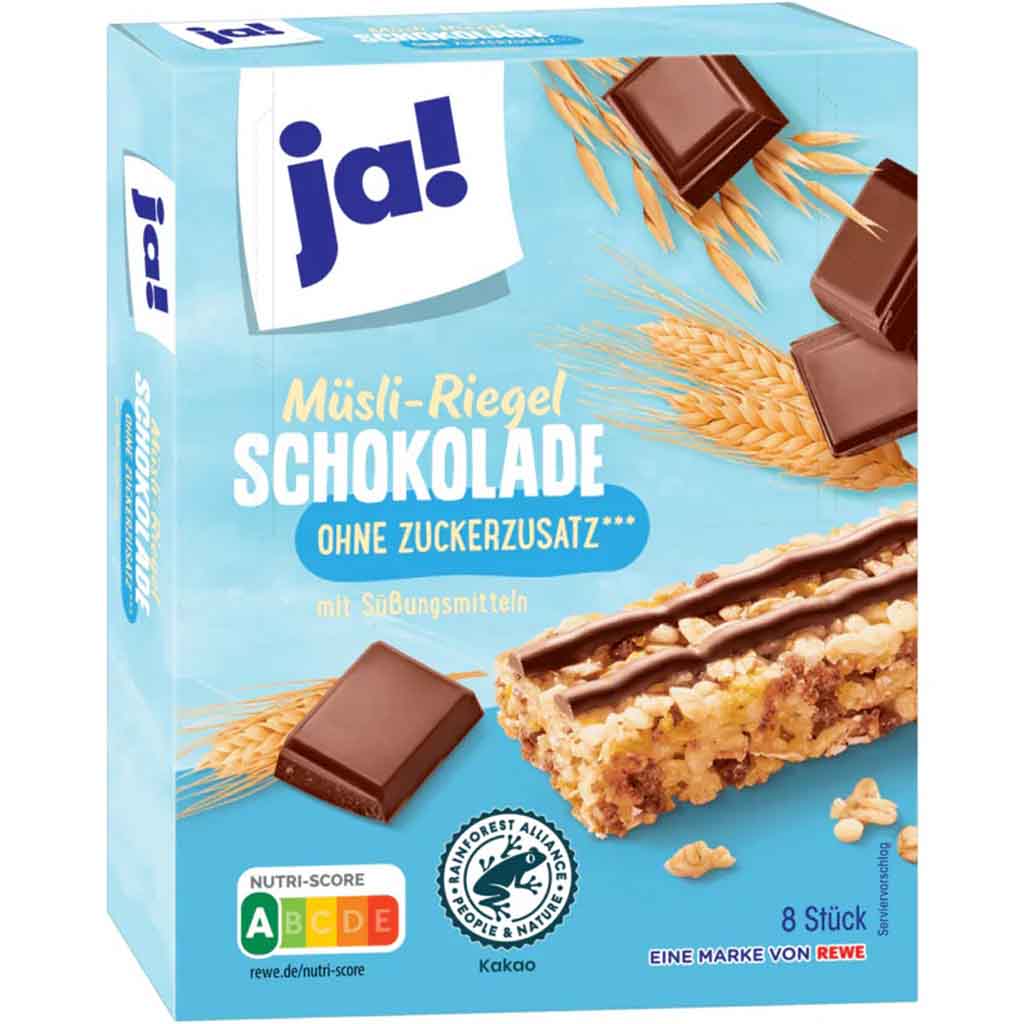 ja! Müsliriegel Schokolade 8er 200g MHD:7.5.25