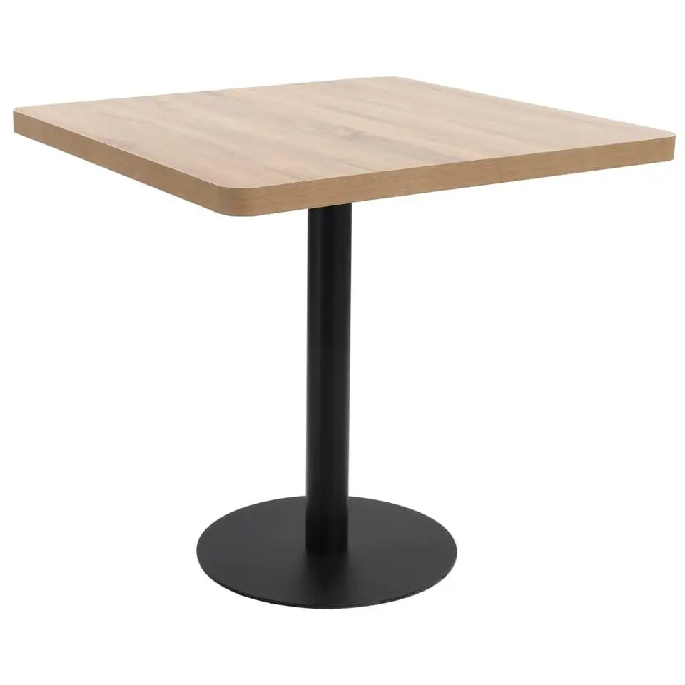 vidaXL - Bistrotafel - Bruin - MDF - 80 x 80 x 75 cm