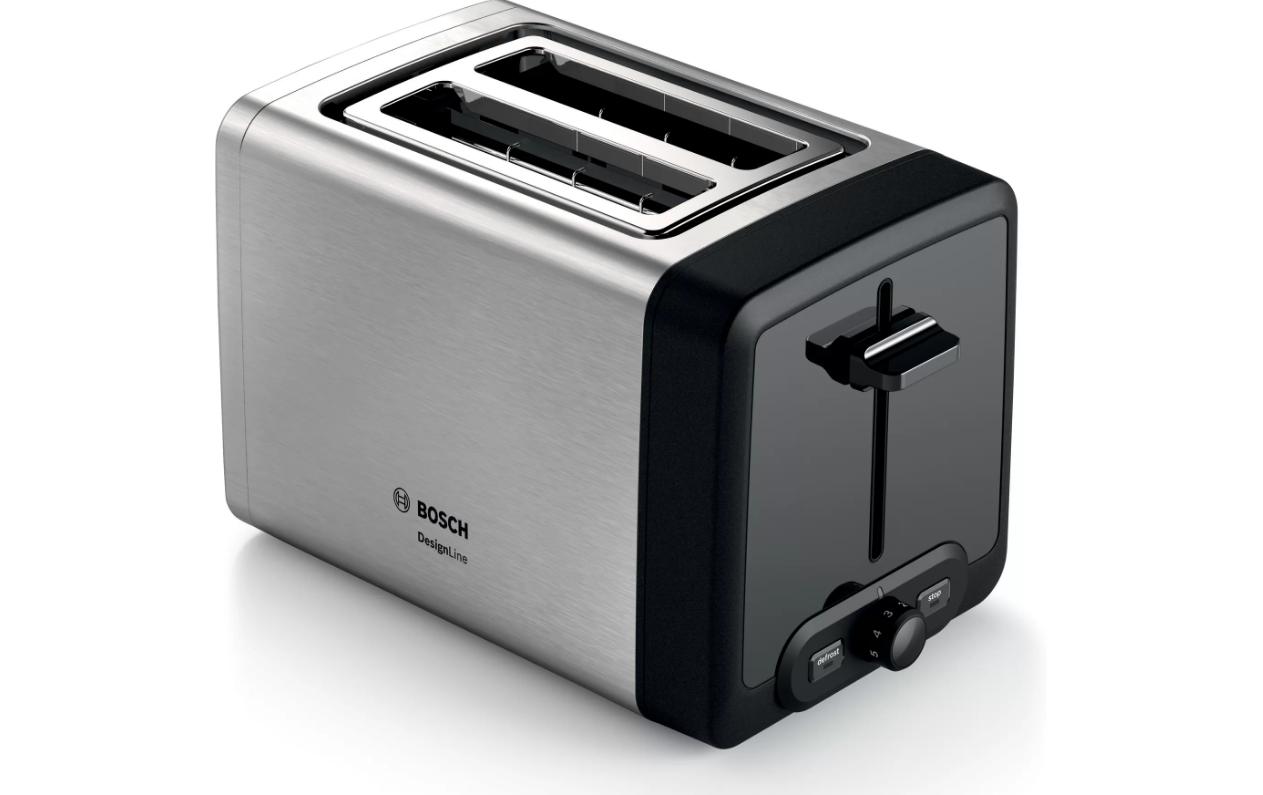 Toaster DesignLine Schwarz/SilberKlassischer Toaster