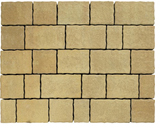 Straatsteen, multiformaat straatsteen Natura Viva, kleigeel melange, 8 cm dik (alleen in lagen verkrijgbaar)