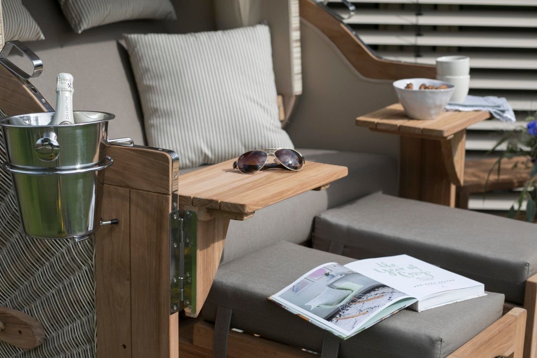 Rantum Teak PE shell strandstoel, design 510
