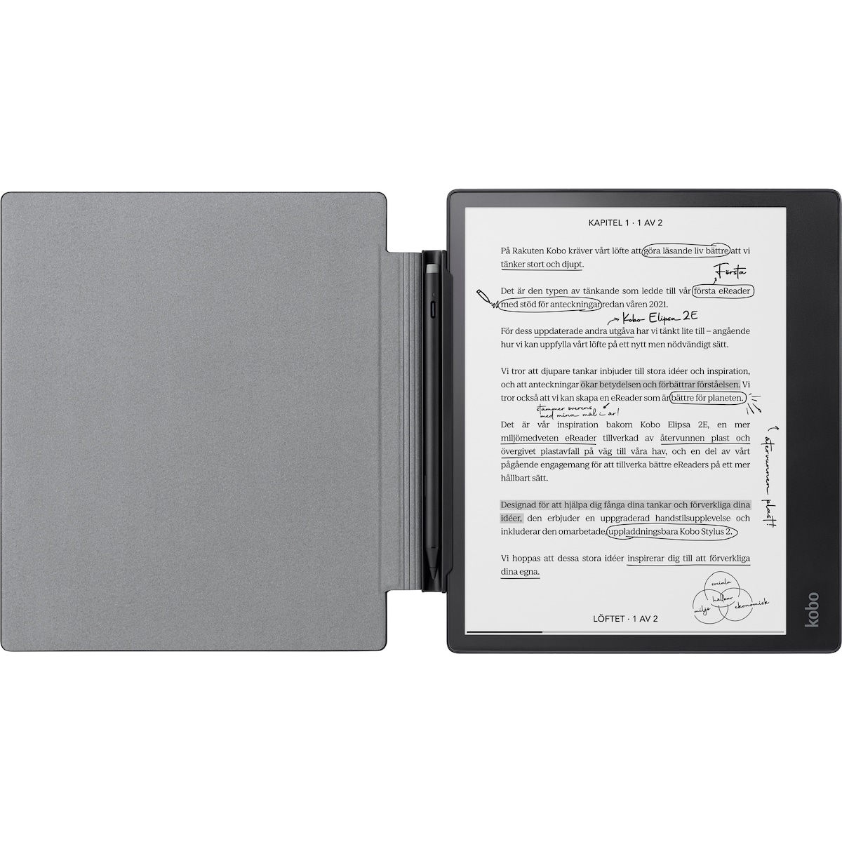 Kobo SleepCover deksel til Kobo Elipsa 2E (sort)