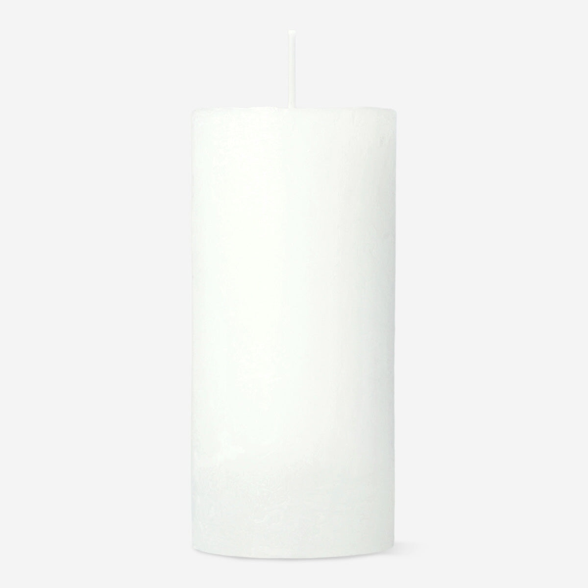 Hvidt rustikt bloklys - 12 cm