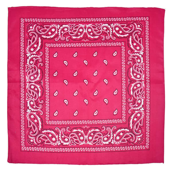 Bandana skjerf sjal snus klut paisley mønster rosa