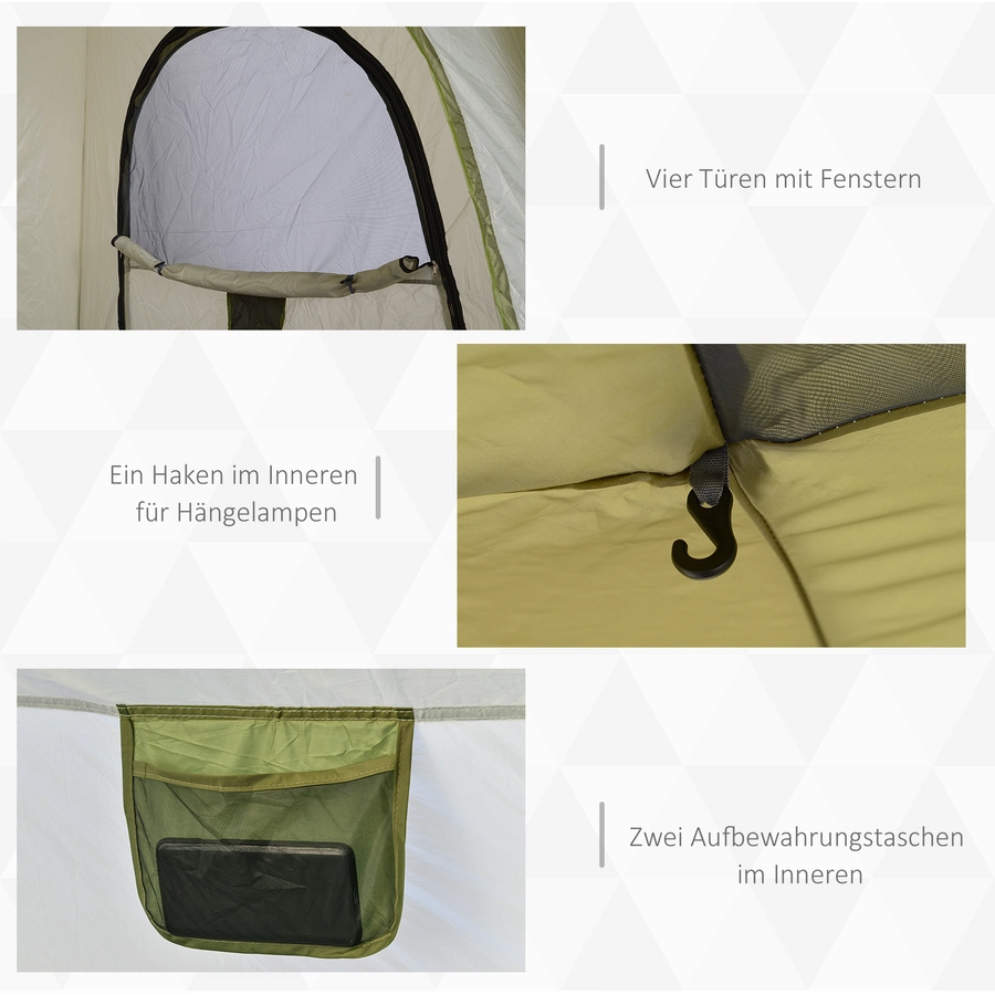 Outsunny Campingzelt mit Haken grün