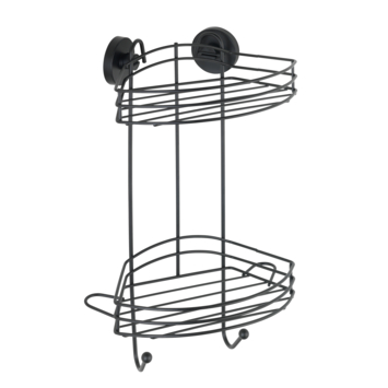 Wenko vacuumloc 2-laags hoekrek zwart