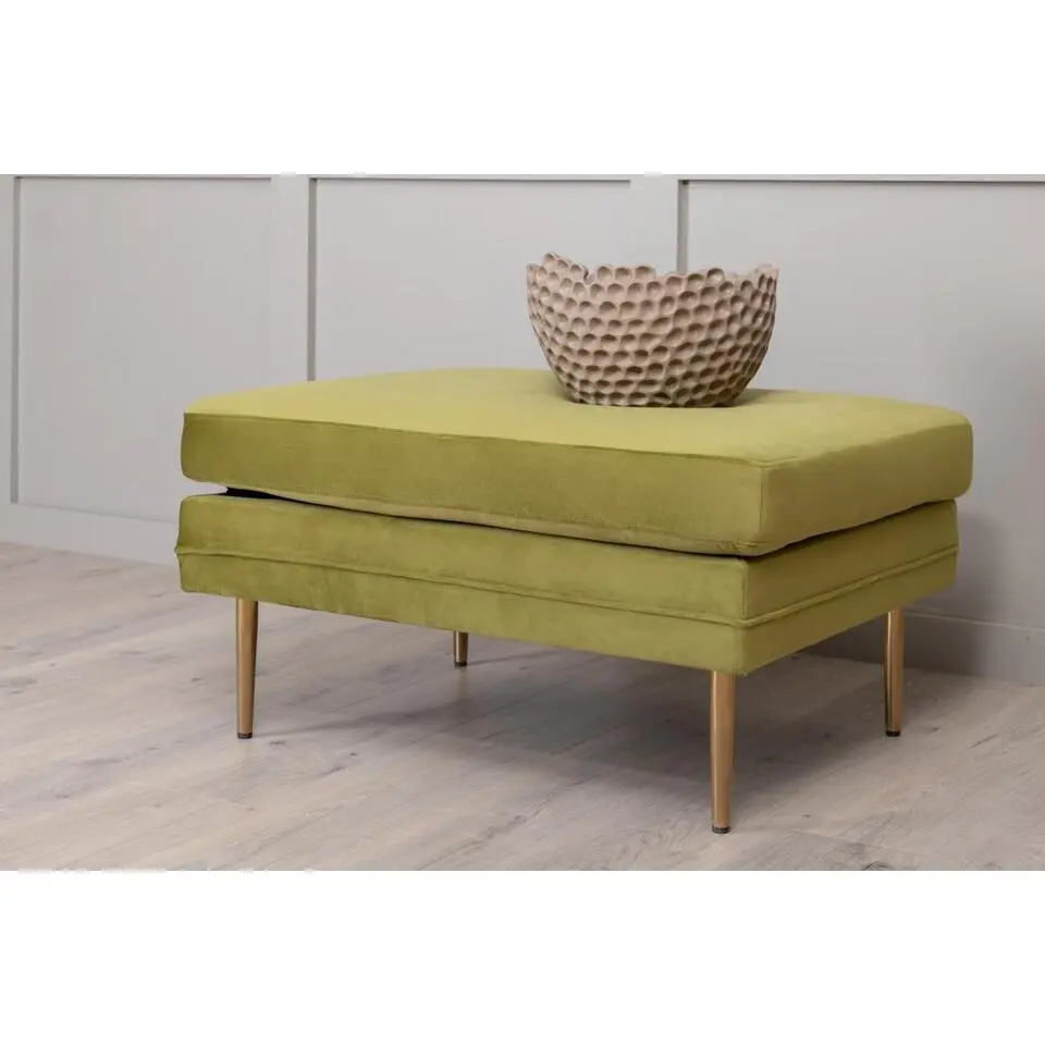 Svea - Tess hocker - velvet - groen
