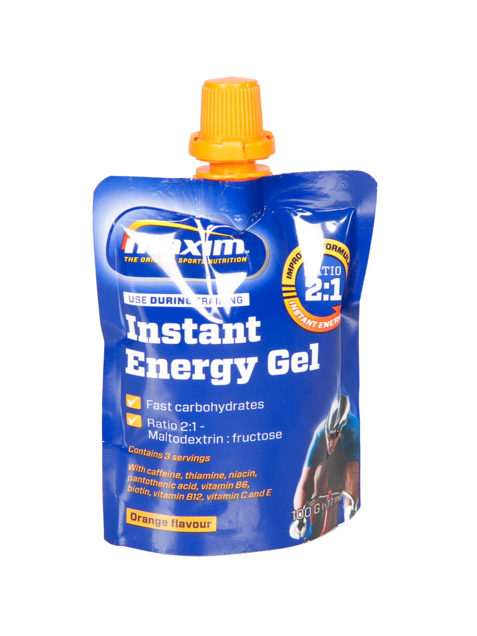 Maxim Energiegel Sinaasappel/Caffeïne 24 stuks