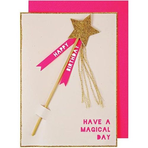 Meri meri felicitatiekaart met toverstokje