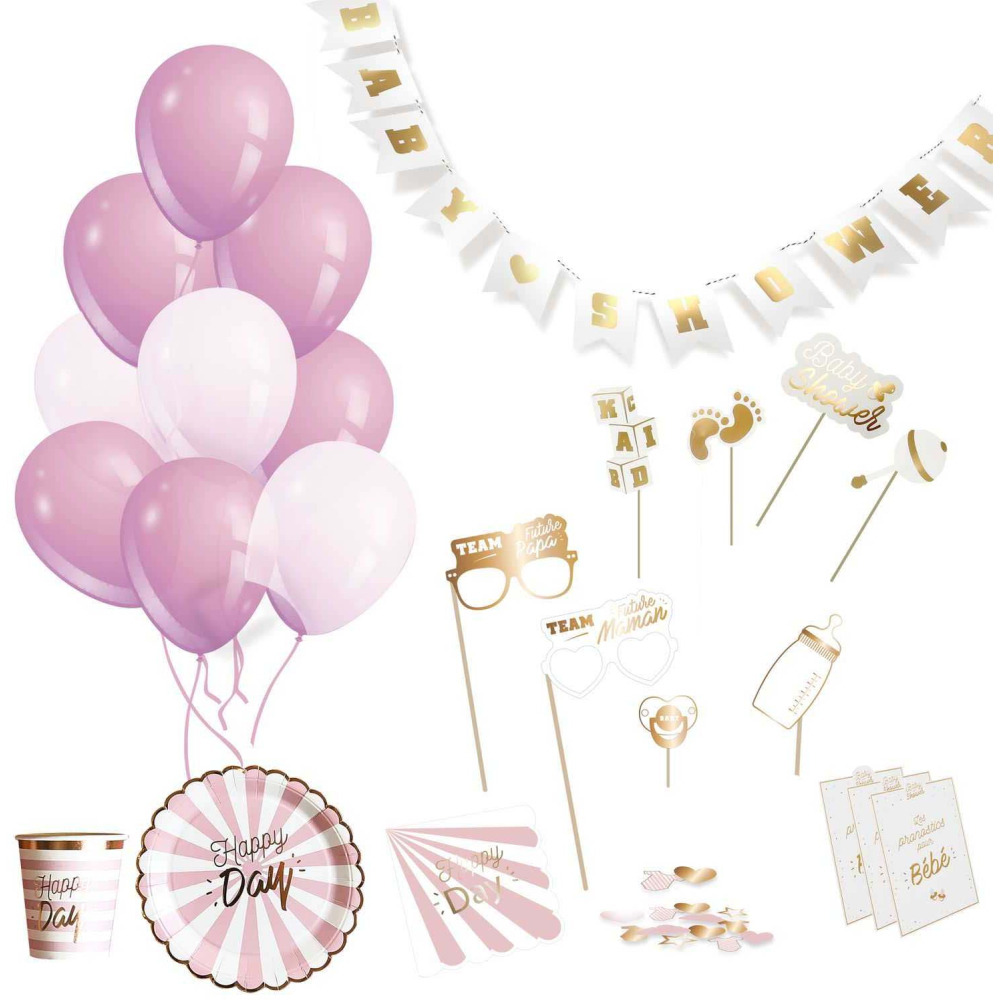 Kit décoration pour baby shower 46 pièces