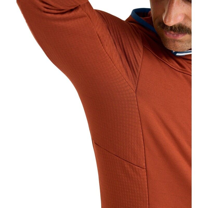 Fleece Grid Hoody - Polaire en laine mérinos homme