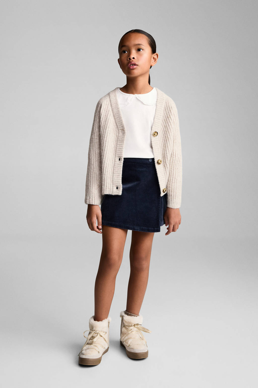 Mango Kids top naturel wit