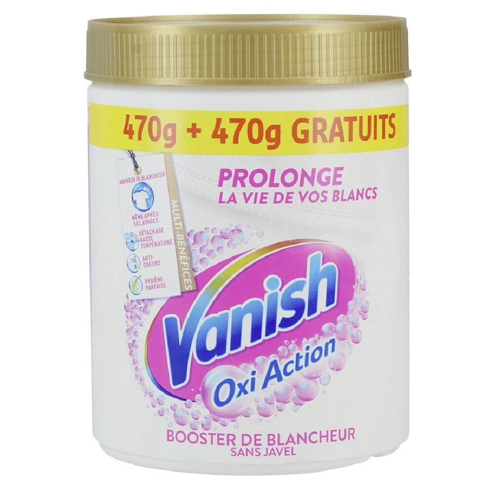 Détachant poudre booster de blancheur Vanish Oxi Action 940g