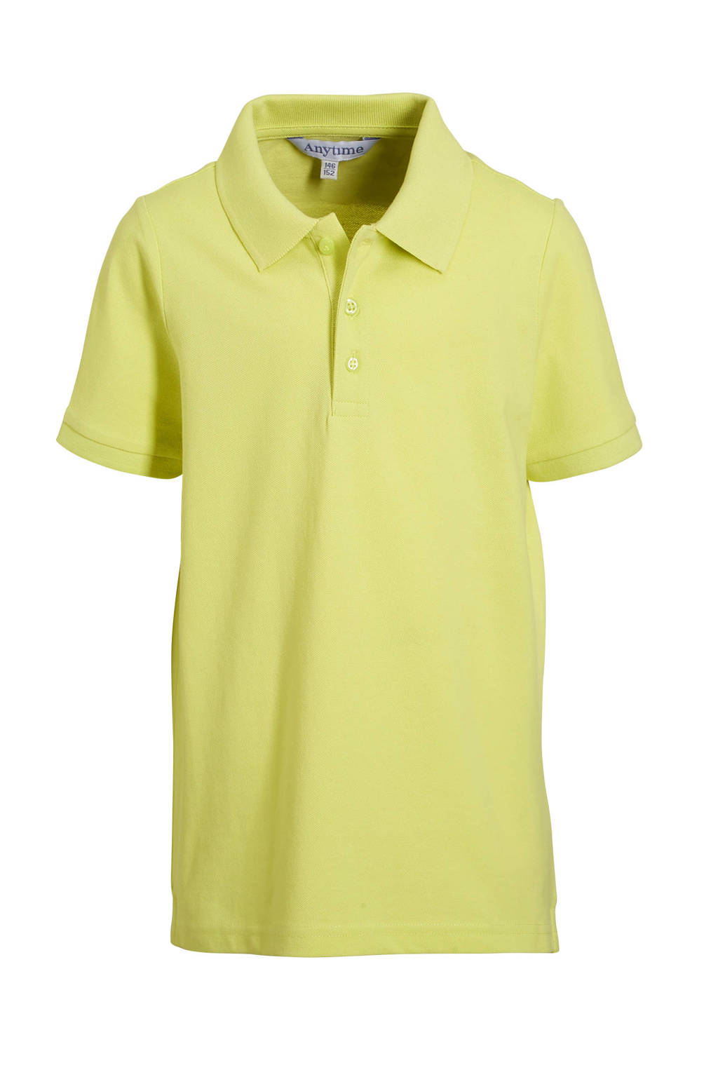 anytime piqué polo lime groen