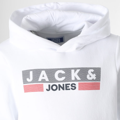 Sweat Capuche Enfant Corp Logo Blanc
