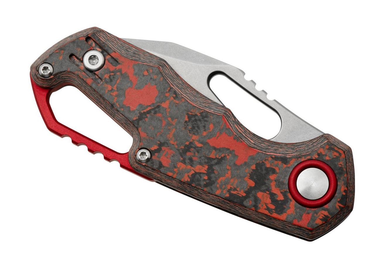 MKM Isonzo FX03-3CL Clip Point Stonewashed, Lava Flow Carbon Fiber zakmes, Jesper Voxnaes design