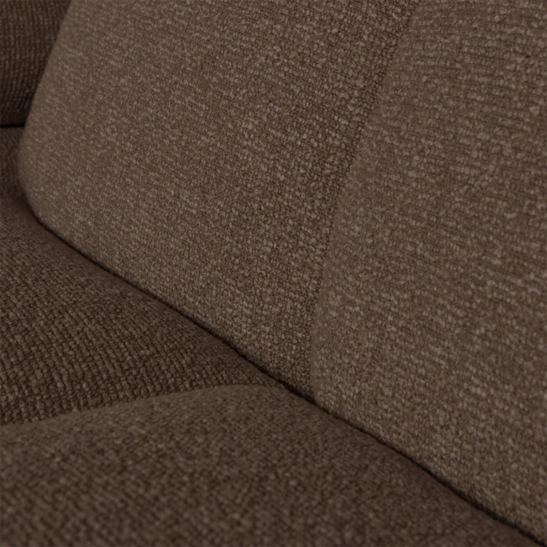 WOOOD Mojo bank chaise longue rechts bouclé bruin