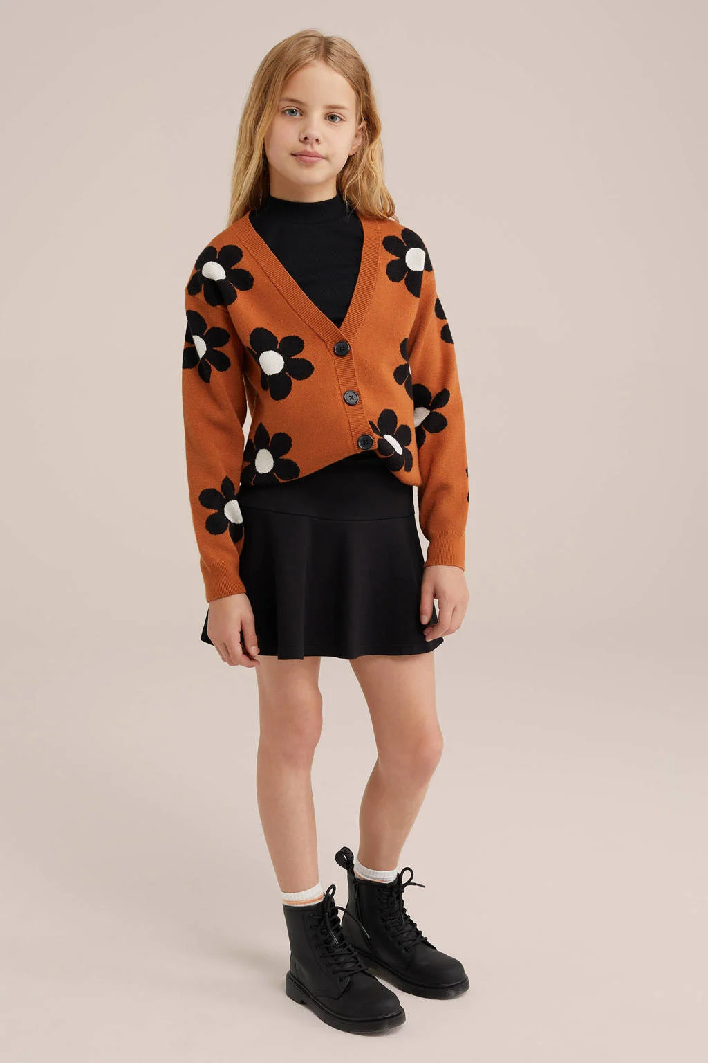 WE Fashion a-lijn rok zwart