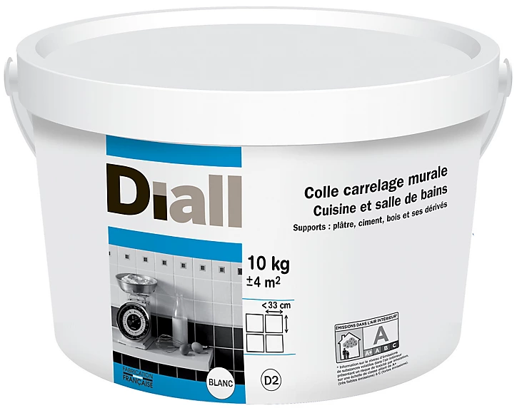Colle carrelage murale cuisine et salle de bain Diall 10 kg