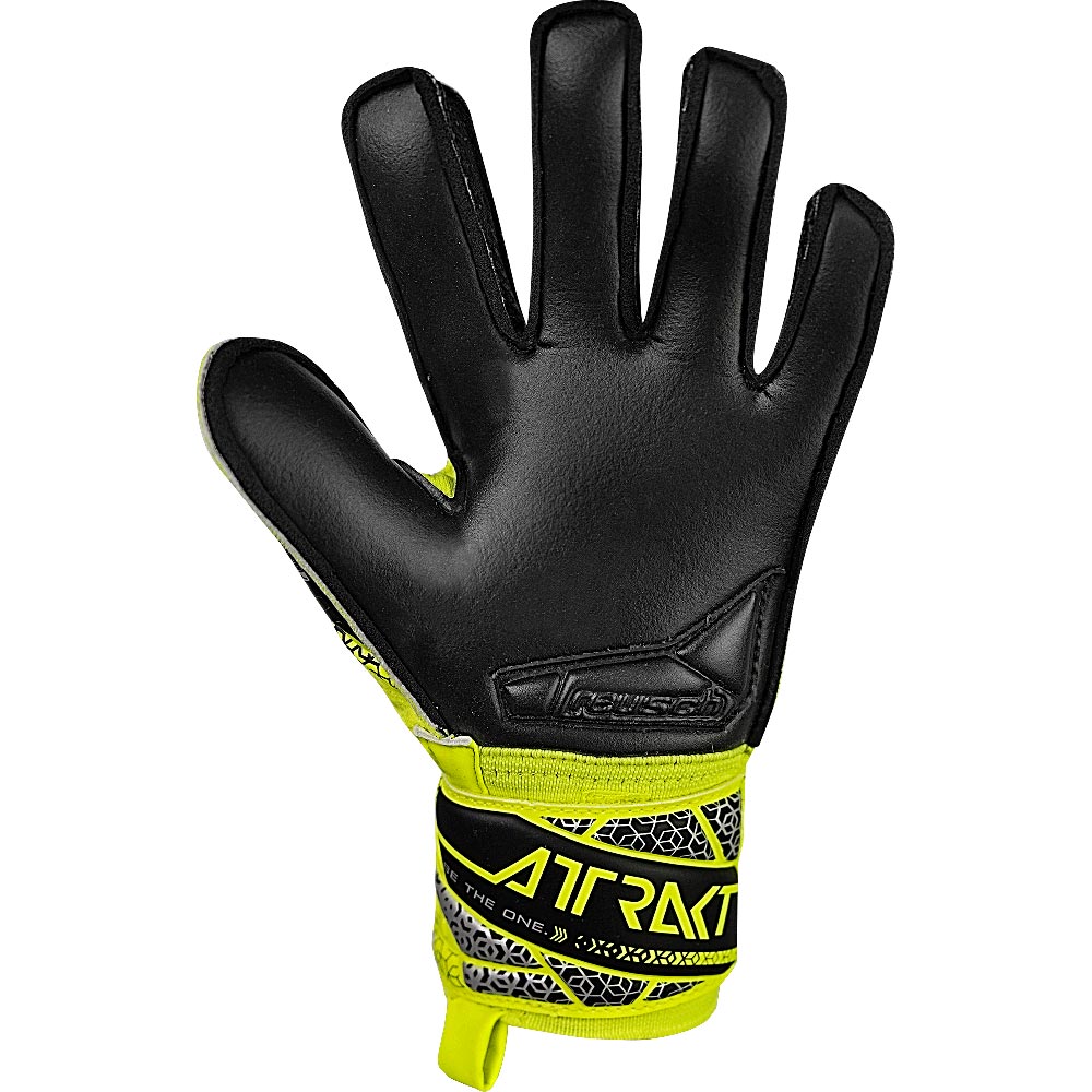 Reusch Attrakt Silver Junior Torwarthandschuhe Kinder safety yellow