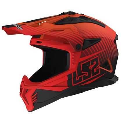 Casque cross LS2 MX708 FAST II DUCK 2025 - Orange / Rouge