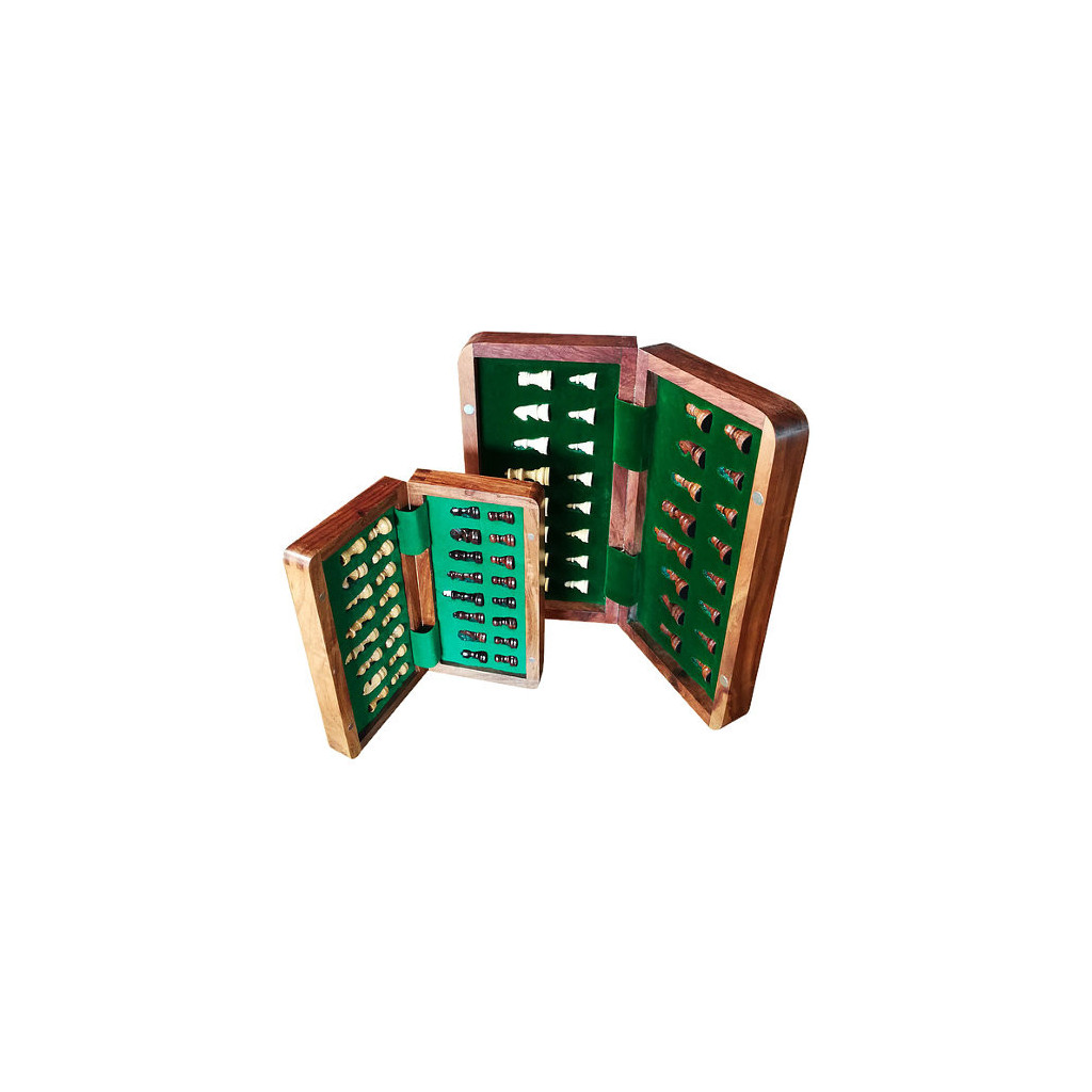 Echecs Pliable Magnétique 18cm en Palissandre