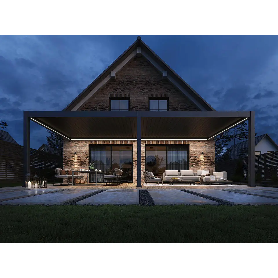 Orion Premium overkapping E-LED 400 x 800 cm antraciet