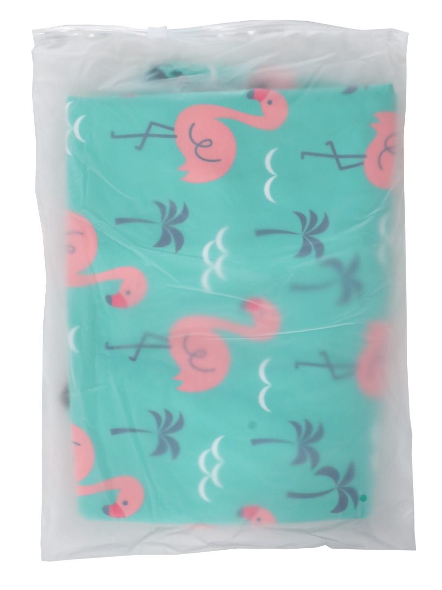 Housse de valise Periea Green with Pink Flamingos S