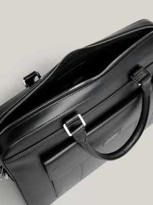 Bolsa para laptop em couro com logotipo