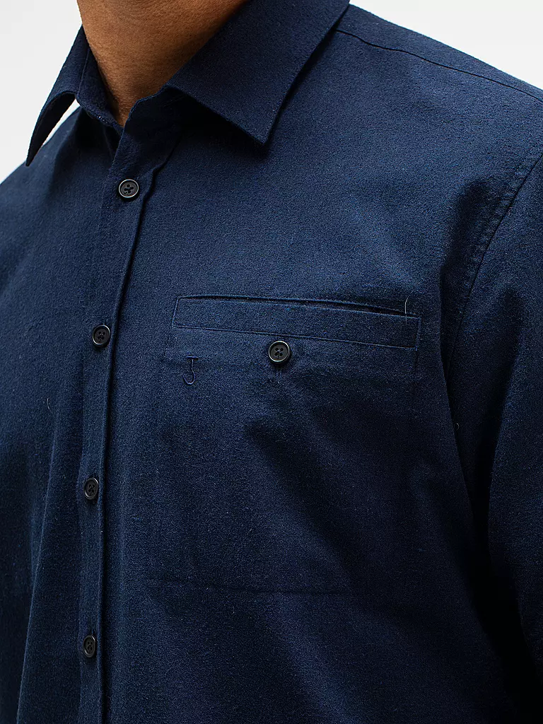 BUTCHER OF BLUE Flanellhemd DIEPPE blau
