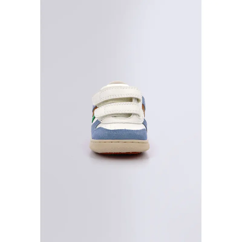 Kickmotion Blanc camel bleu BASKETS BASSES Synthétique Garçon
