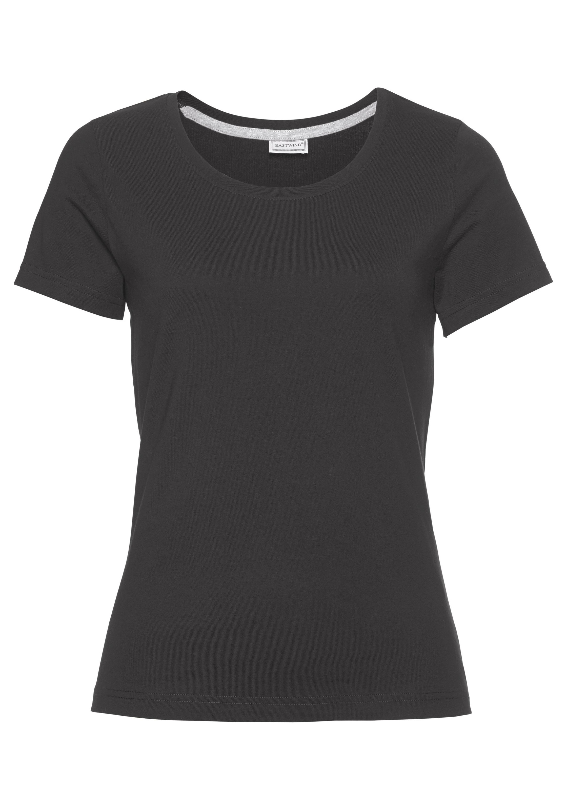 Eastwind T-Shirt Packung, 3er-Pack, 3 Stk. tlg. Kurzarm,  hüftlang,  für die Freizeit,  aus Baumwolle