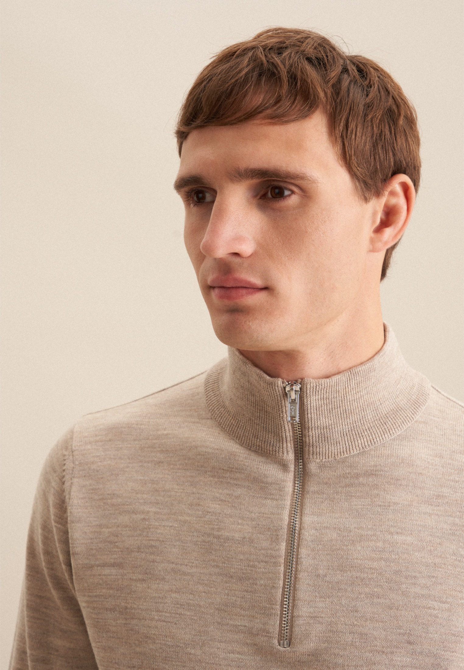 seidensticker Strickpullover »Schwarze Rose« Quarter Zip Uni