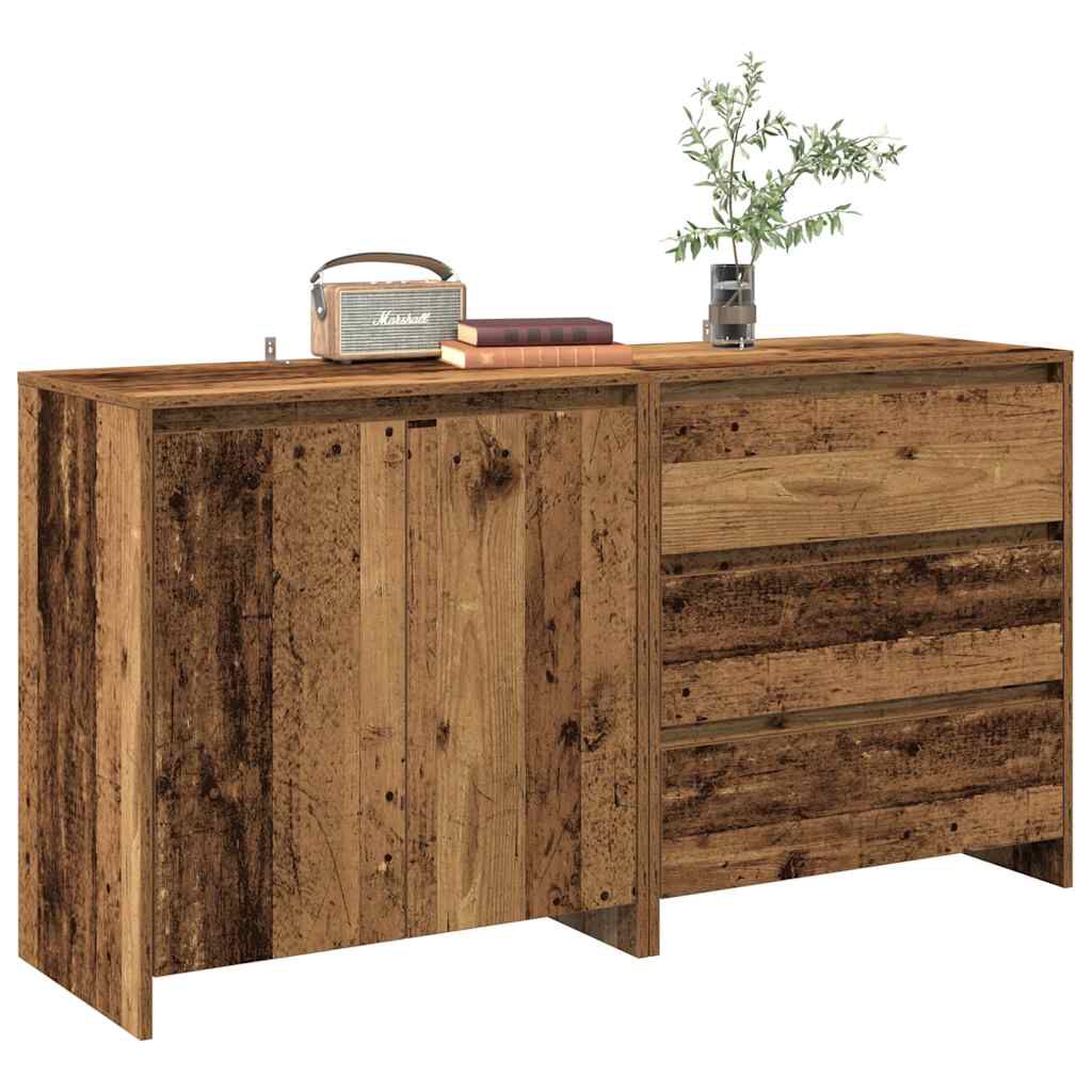 vidaXL Kast, 2-delig, gerecycled hout, 60x30x75cm, houtmateriaal