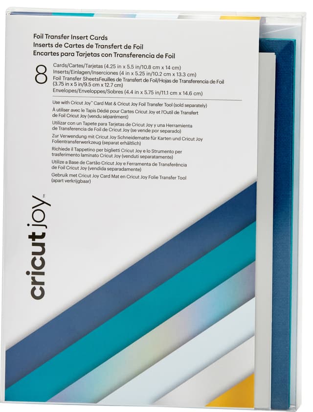 Cricut Joy A2 Foil indsætningskort 8-pak (blue lagoon)