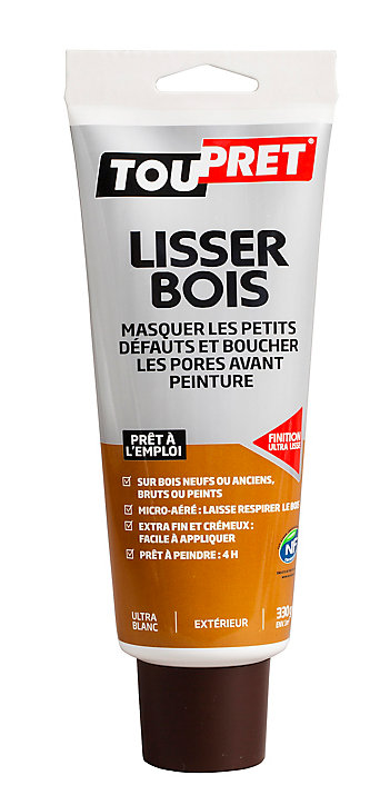 Enduit de lissage spécial bois 330g Toupret