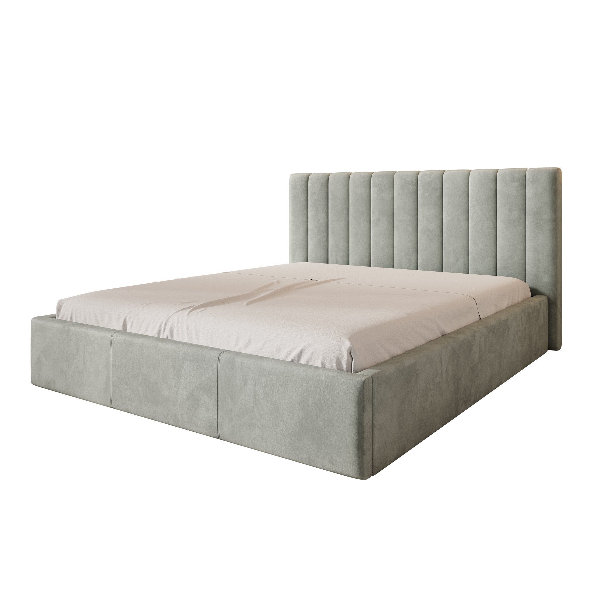 Chief - Tweepersoonsbed - Velvet grijs - 180x200 cm