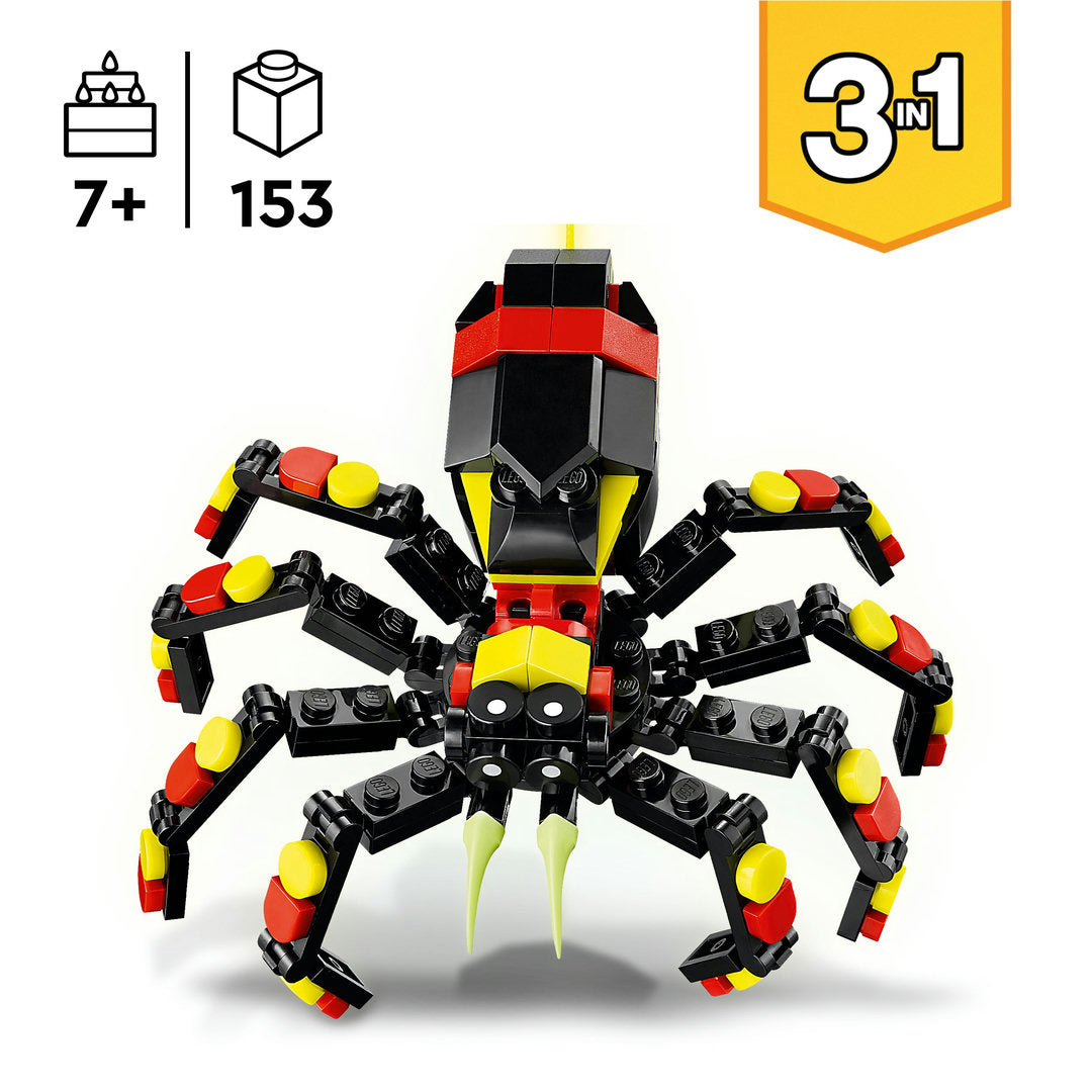 LEGO creator 3-in-1 wilde dieren spannende spin