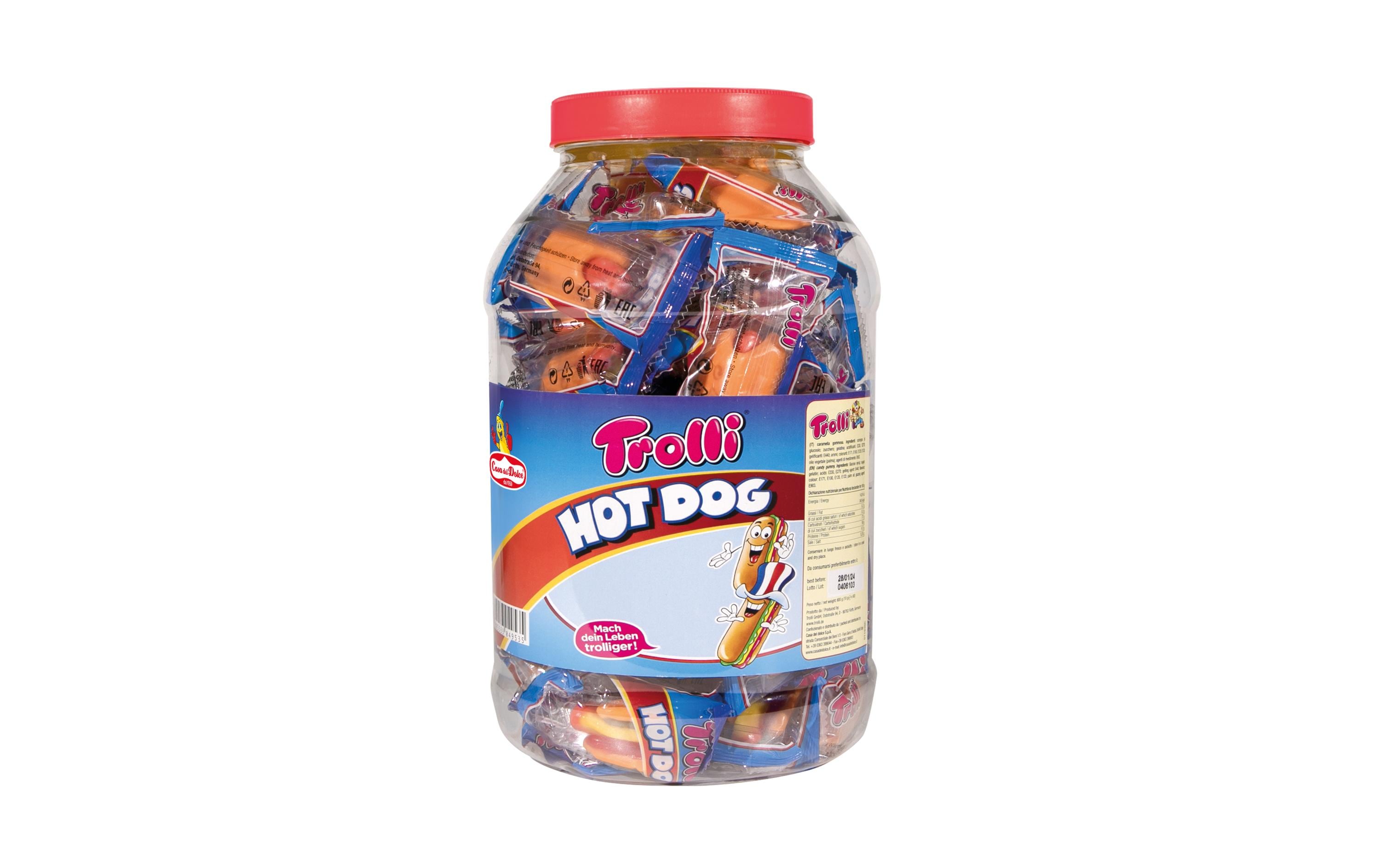 Gummibonbons Hot Dog Dose 60 x 9 gGummibonbons