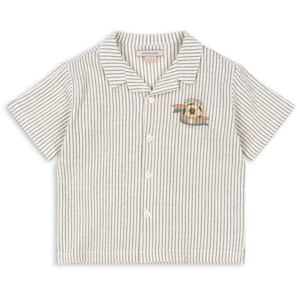 Køb Konges Sløjd Stripe Bluie Elliot Ss Skjorte GOTS
